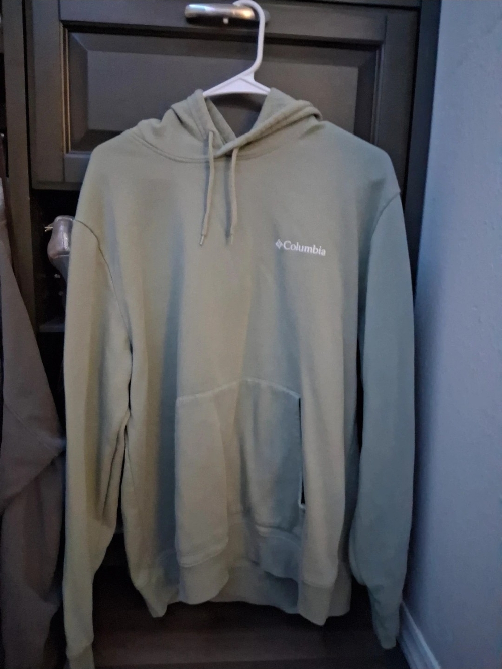 Columbia Men's Light Sage Green Pullover Hoodie